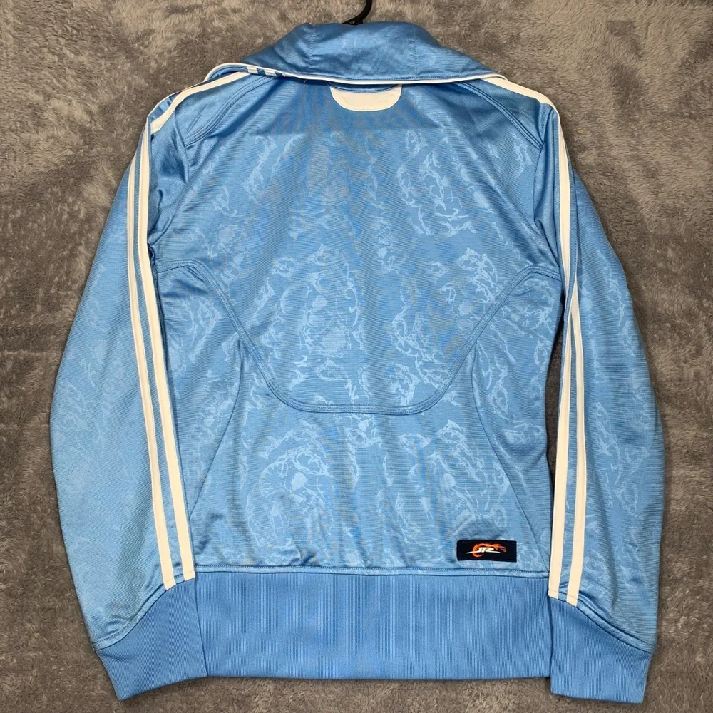 Adidas Dale Earnhardt Jr Track Jacket Womens Small Blue NASCAR Racing Full Zip‎